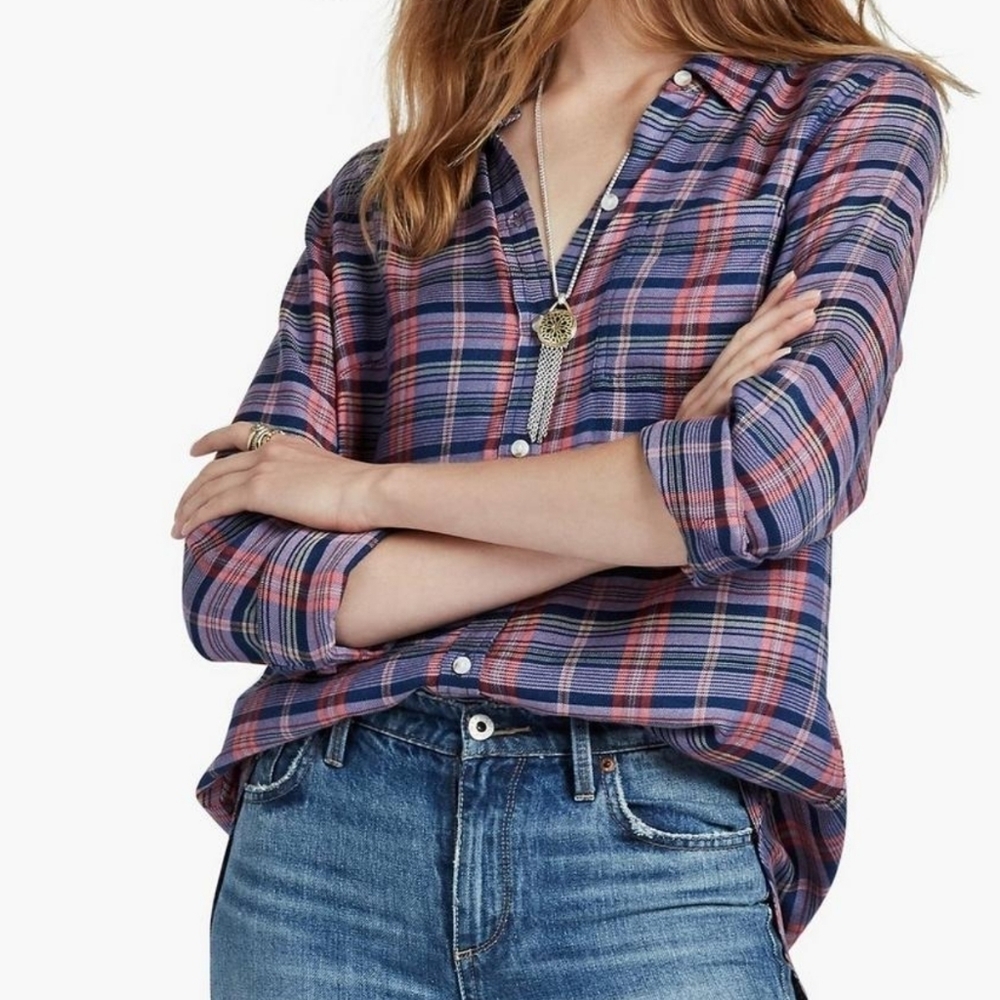 Lucky Brand Back Overlay Shirt Size Small